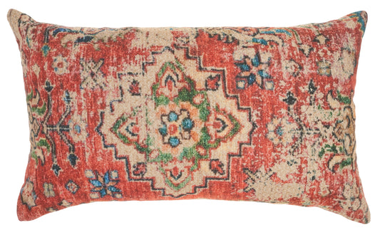 Nicole Curtis Pillow GT423 Cotton Persian Medallion Throw Pillow From Nicole Curtis By Nourison Rugs