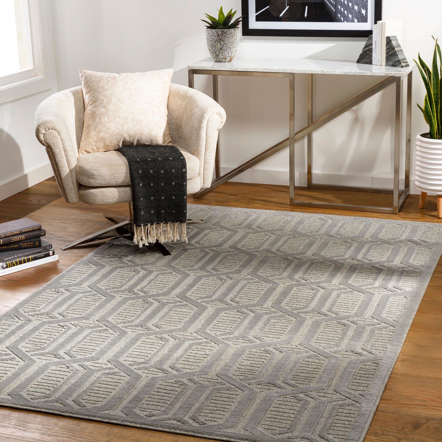 Kingston 29826 Machine Woven Synthetic Blend Indoor Area Rug by Surya Rugs
