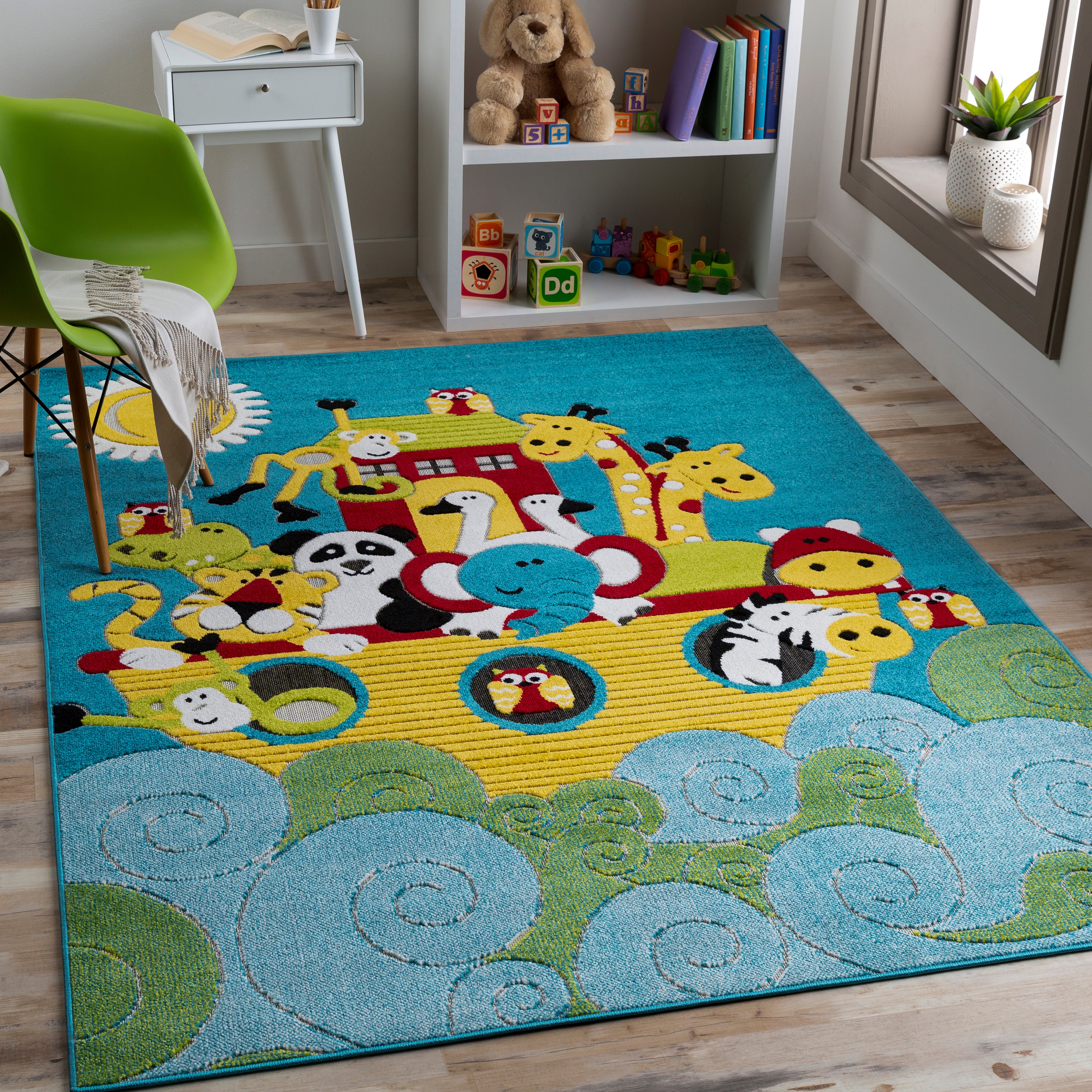 Sus Rugs Kindergarten 26637 Machine Woven Synthetic Blend Indoor Area Rug by Su ...