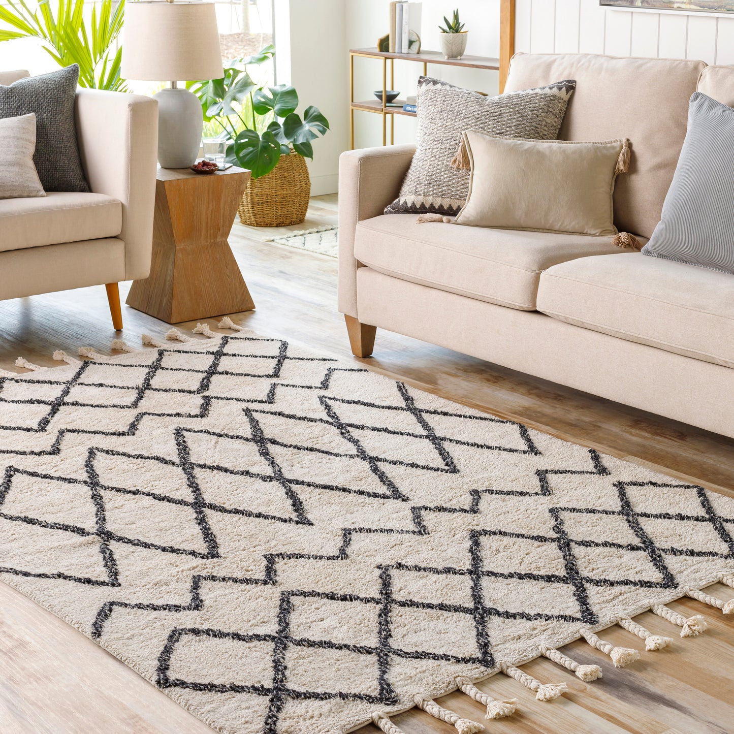 Khemisset 27285 Hand Loomed Cotton Indoor Area Rug by Surya Rugs