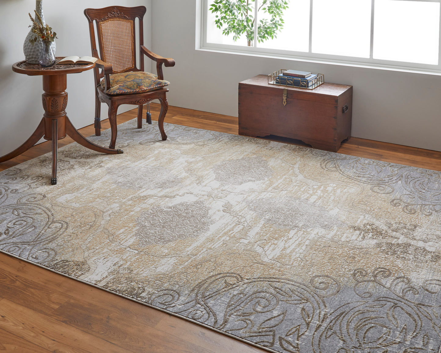 Celene 39L1F Power Loomed Synthetic Blend Indoor Area Rug by Feizy Rugs