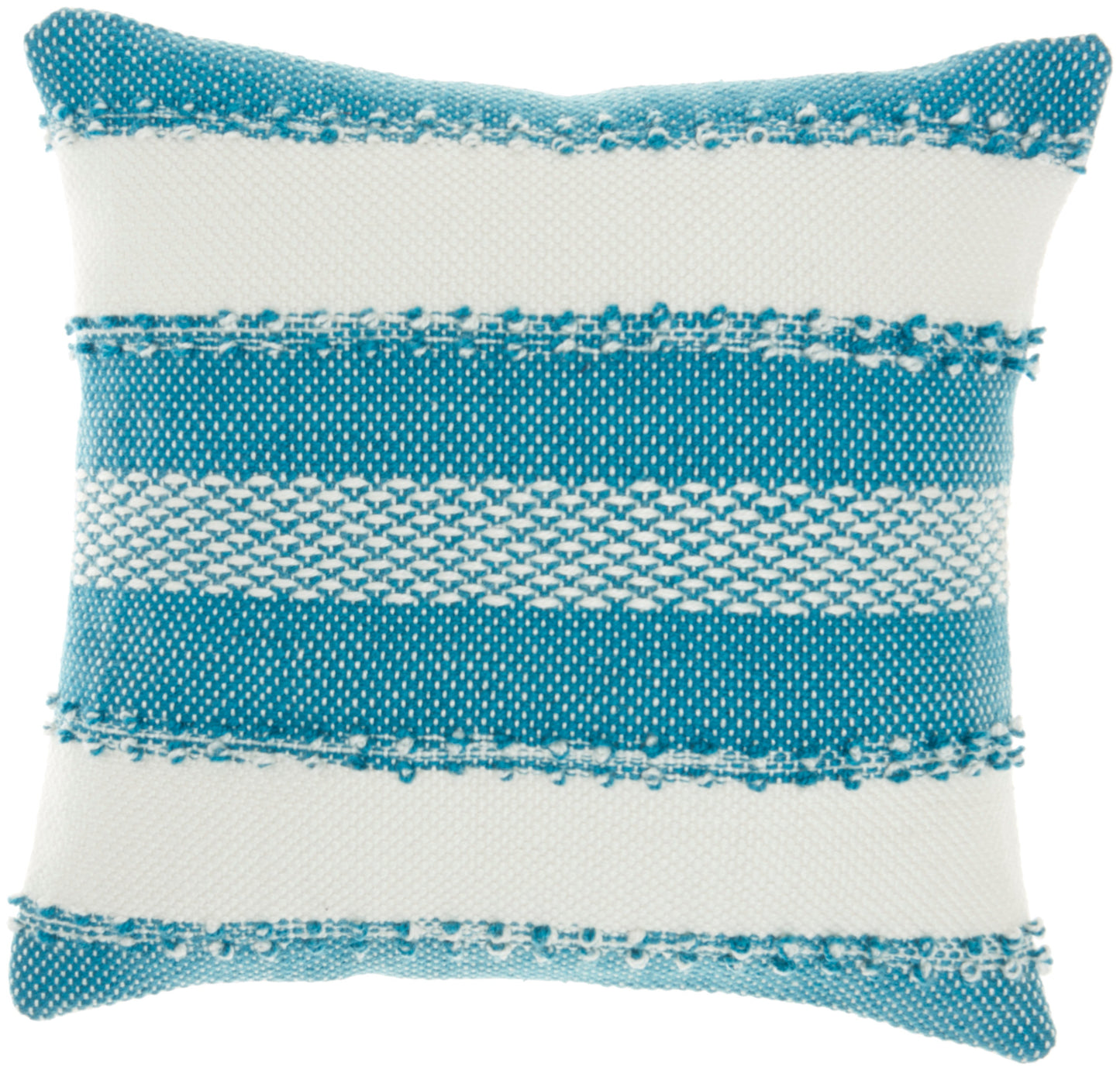 Outdoor Pillows VJ088 Synthetic Blend Woven Stripes & Dots Throw Pillow From Mina Victory By Nourison Rugs