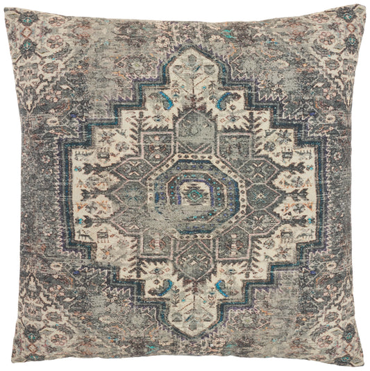 Nicole Curtis Pillow GT235 Cotton Persian Medallion Throw Pillow From Nicole Curtis By Nourison Rugs