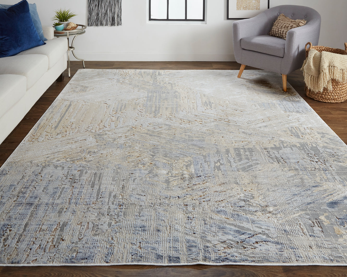Laina 39G6F Power Loomed Synthetic Blend Indoor Area Rug by Feizy Rugs
