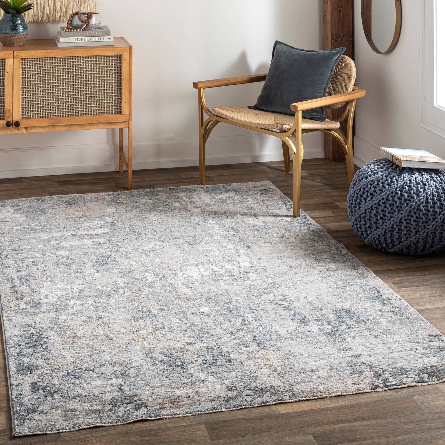 Laila 26564 Machine Woven Synthetic Blend Indoor Area Rug by Surya Rugs