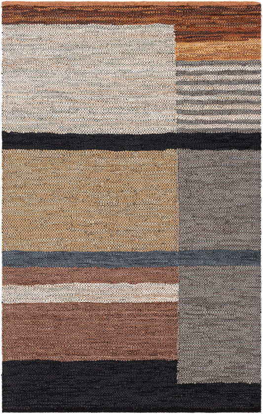 Lexington 26513 Hand Woven Leather Indoor Area Rug by Surya Rugs