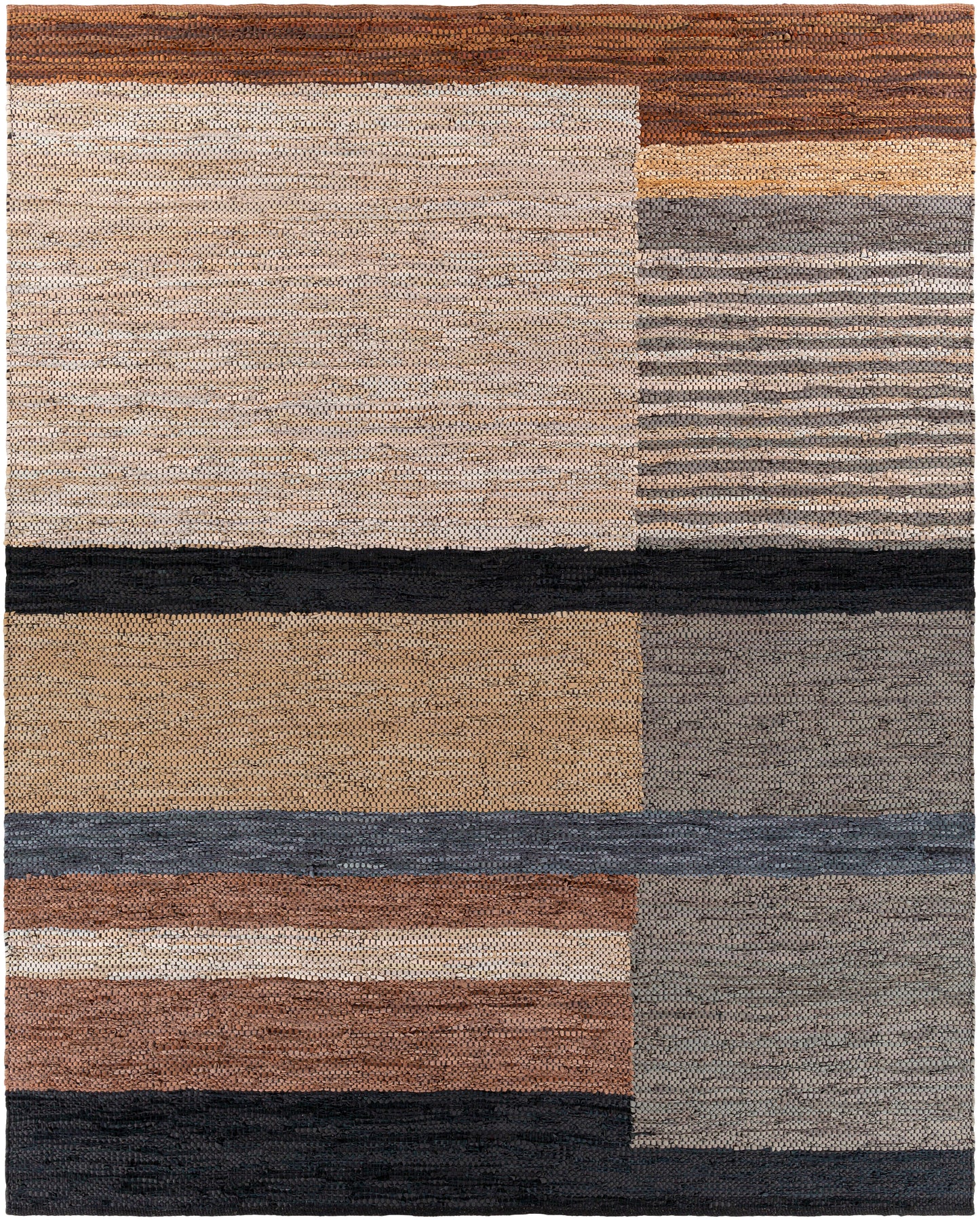Lexington 26513 Hand Woven Leather Indoor Area Rug by Surya Rugs