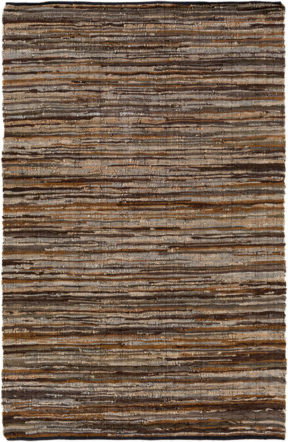 Log Cabin 15989 Hand Woven Leather Indoor Area Rug by Surya Rugs