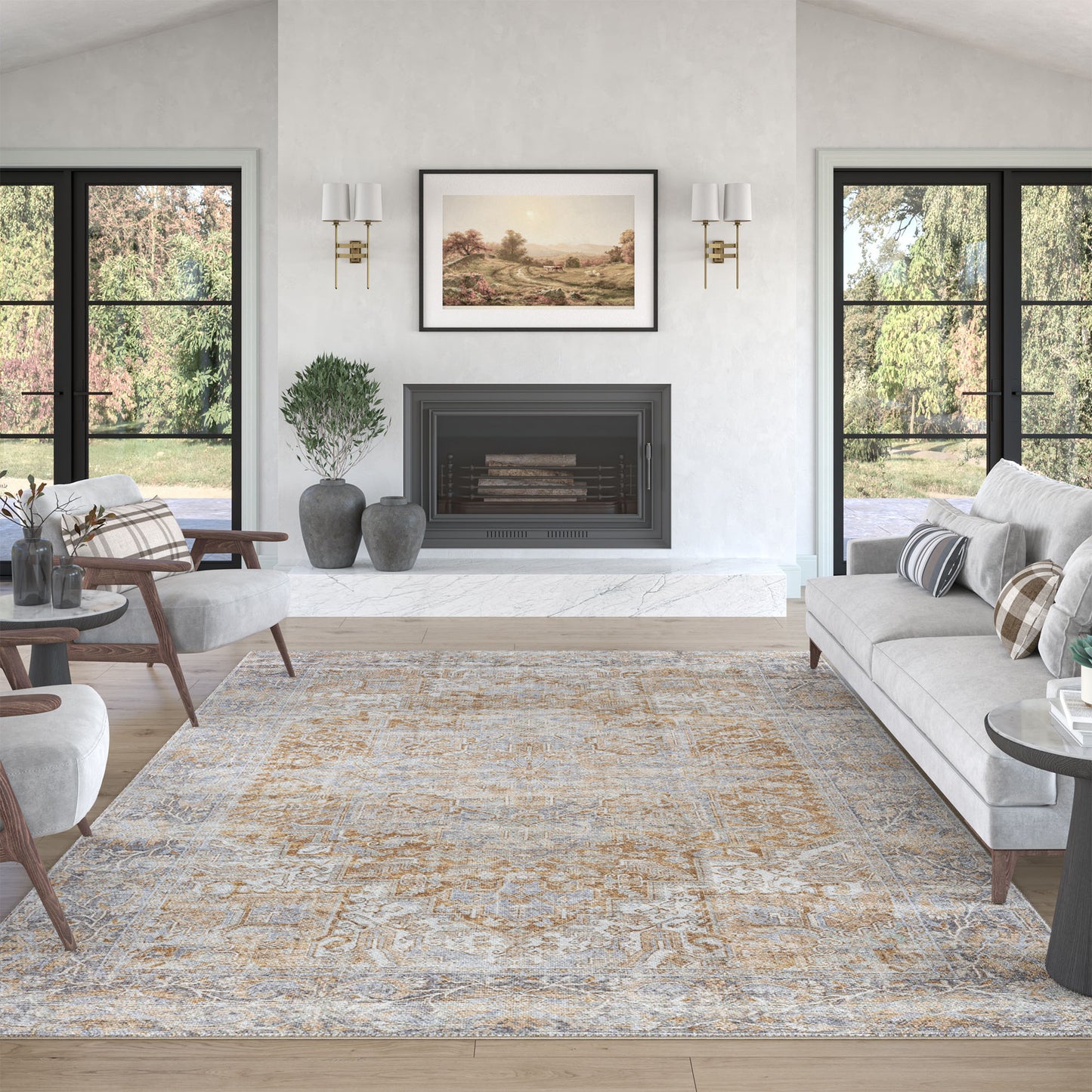 Parker-PRK17 Flat Weave Synthetic Blend Indoor Area Rug by Tayse Rugs