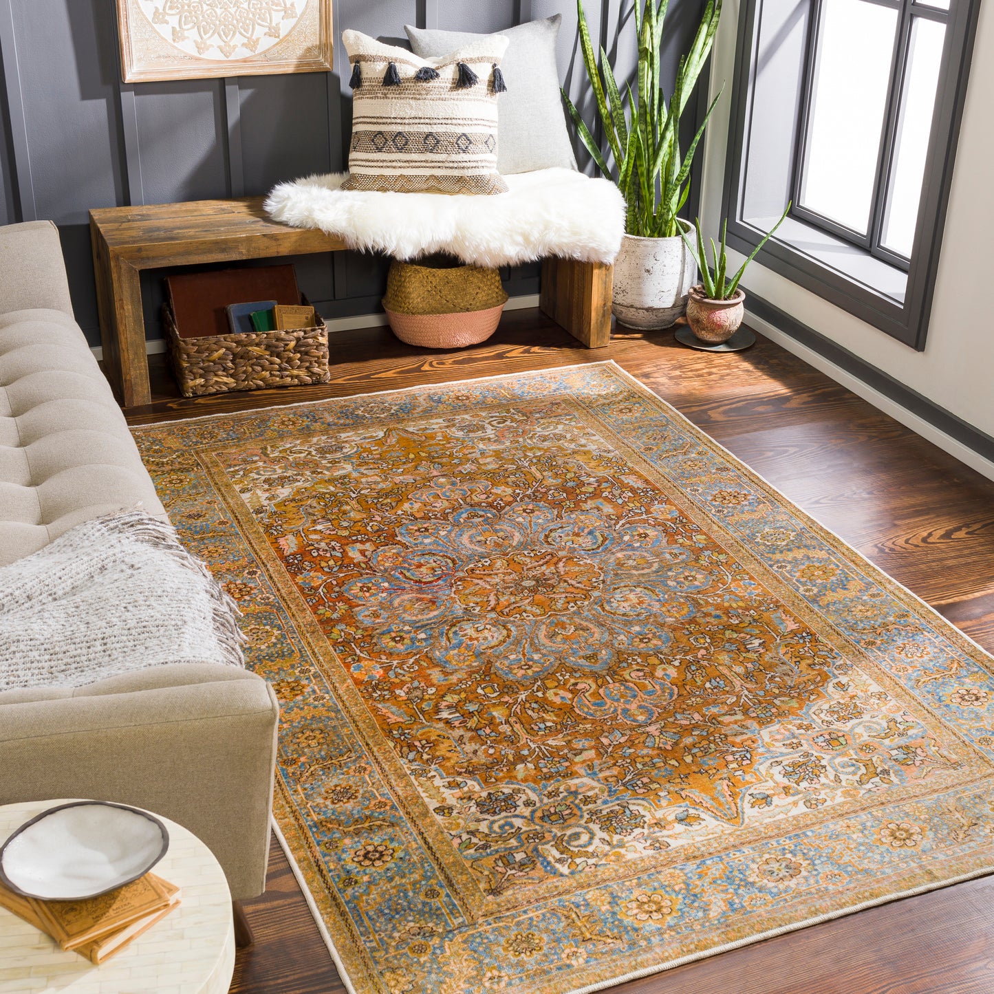 Lavable 29448 Machine Woven Synthetic Blend Indoor Area Rug by Surya Rugs