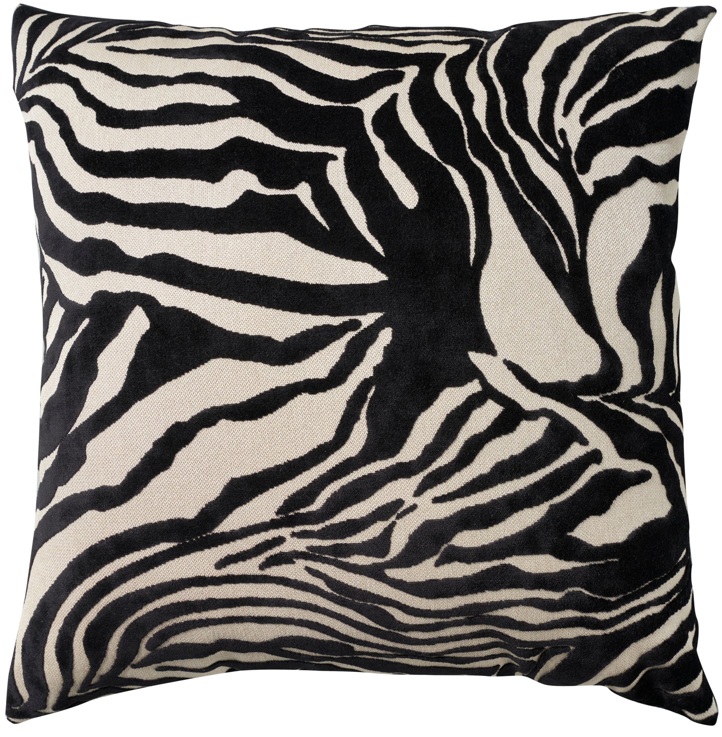Sofia L3028 Synthetic Blend Jaquard Zebra Velvet Throw Pillow From Mina Victory By Nourison Rugs