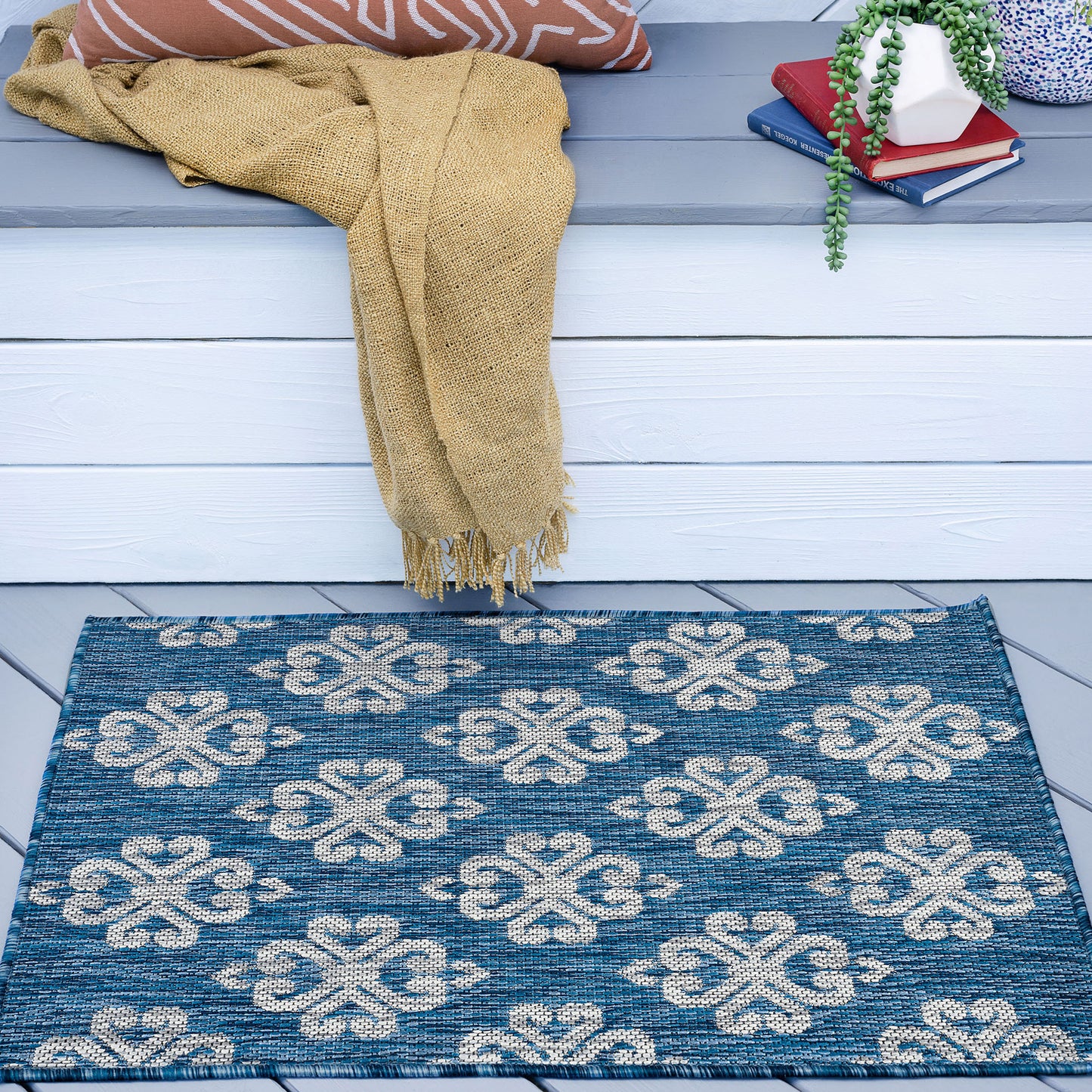 Veranda-VND15 Flat Weave Synthetic Blend Indoor/Outdoor Area Rug by Tayse Rugs