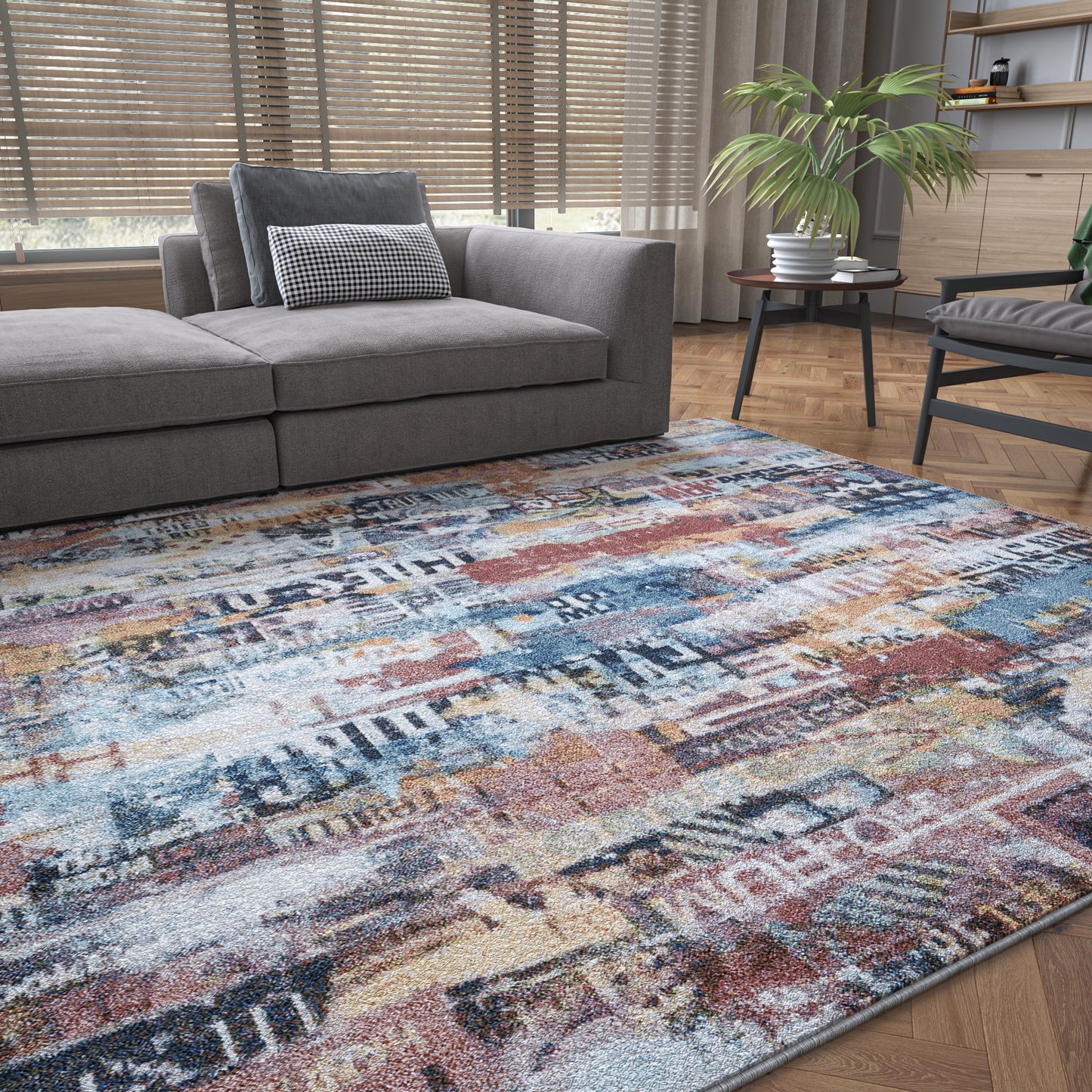 Reina-REI16 Cut Pile Synthetic Blend Indoor Area Rug by Tayse Rugs