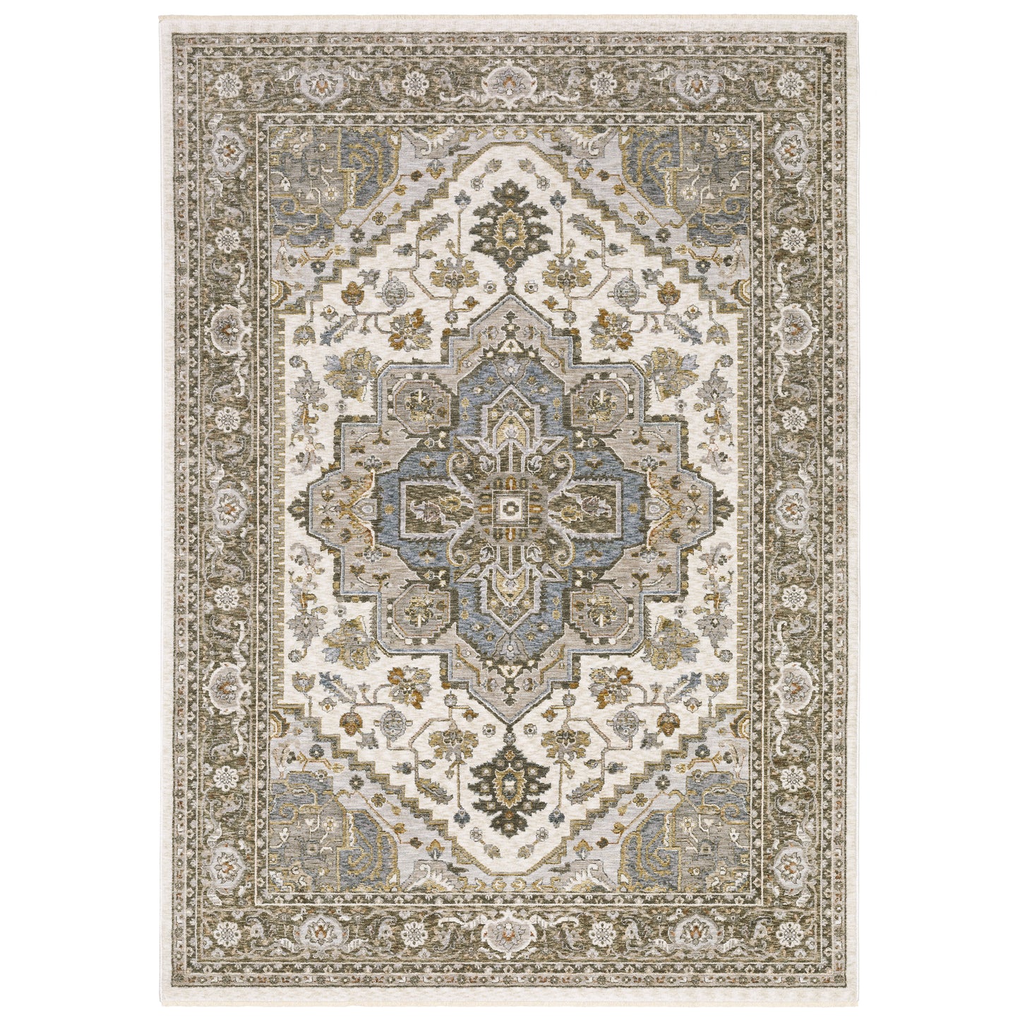 MAHARAJA Medallion Power-Loomed Synthetic Blend Indoor Area Rug by Oriental Weavers