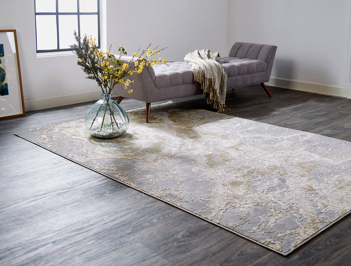 Aura 3563F Machine Made Synthetic Blend Indoor Area Rug by Feizy Rugs