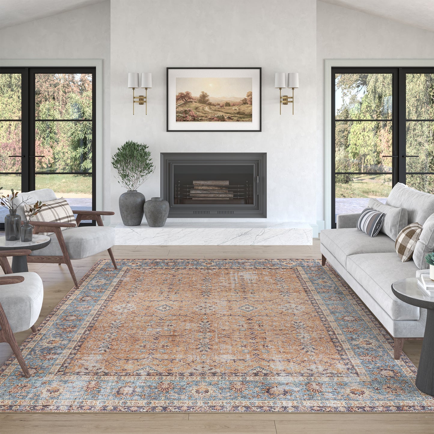 Parker-PRK10 Flat Weave Synthetic Blend Indoor Area Rug by Tayse Rugs