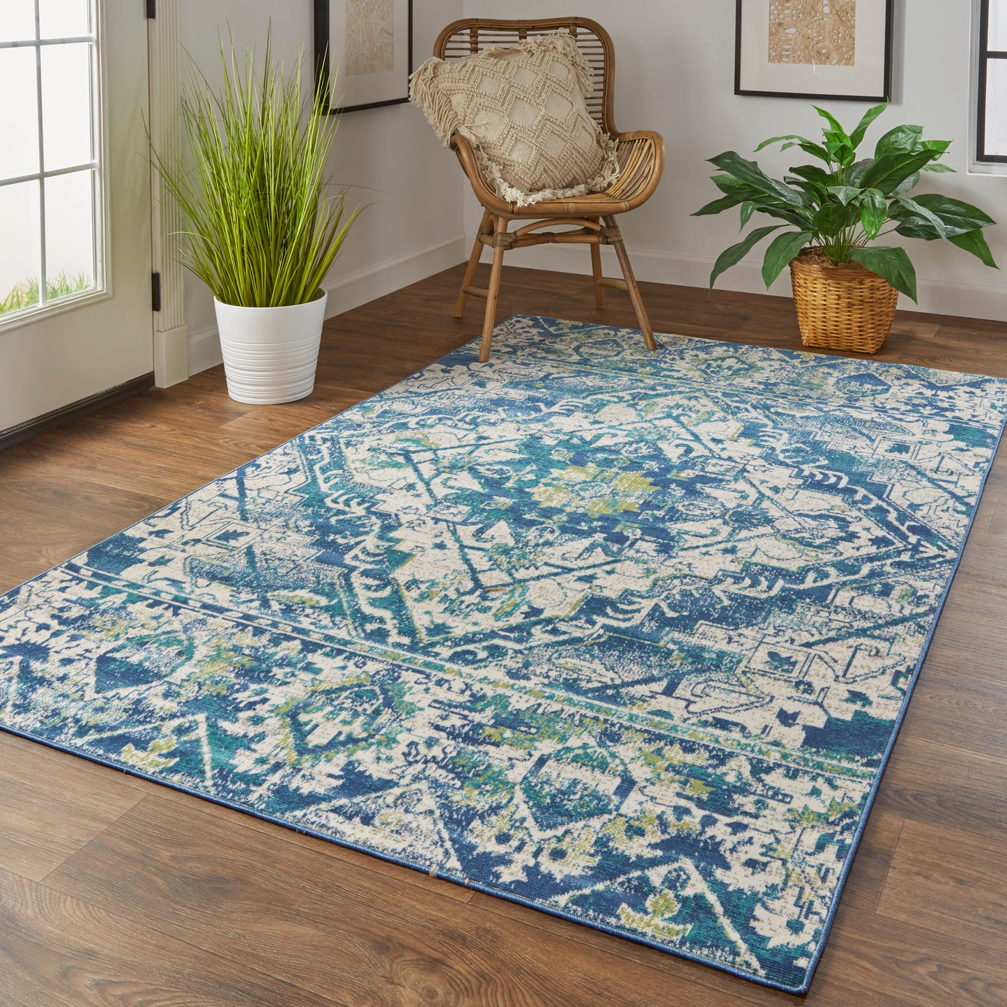 Foster 3760F Machine Made Synthetic Blend Indoor Area Rug by Feizy Rugs