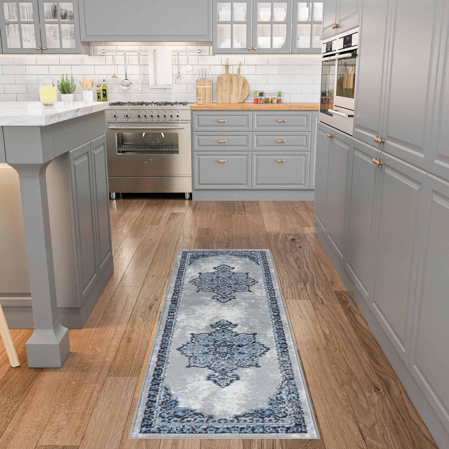 Wyatt-WYT14 Cut Pile Synthetic Blend Indoor Area Rug by Tayse Rugs