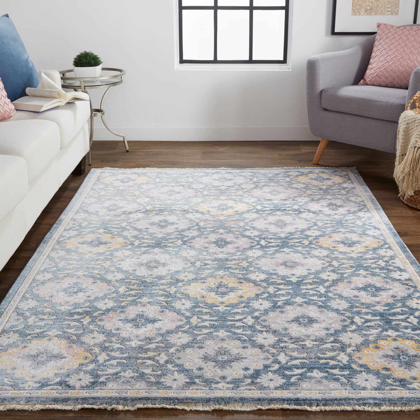 Kyra 3858F Machine Made Synthetic Blend Indoor Area Rug by Feizy Rugs