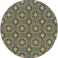 MONTEGO Floral Power-Loomed Synthetic Blend Outdoor Area Rug by Oriental Weavers