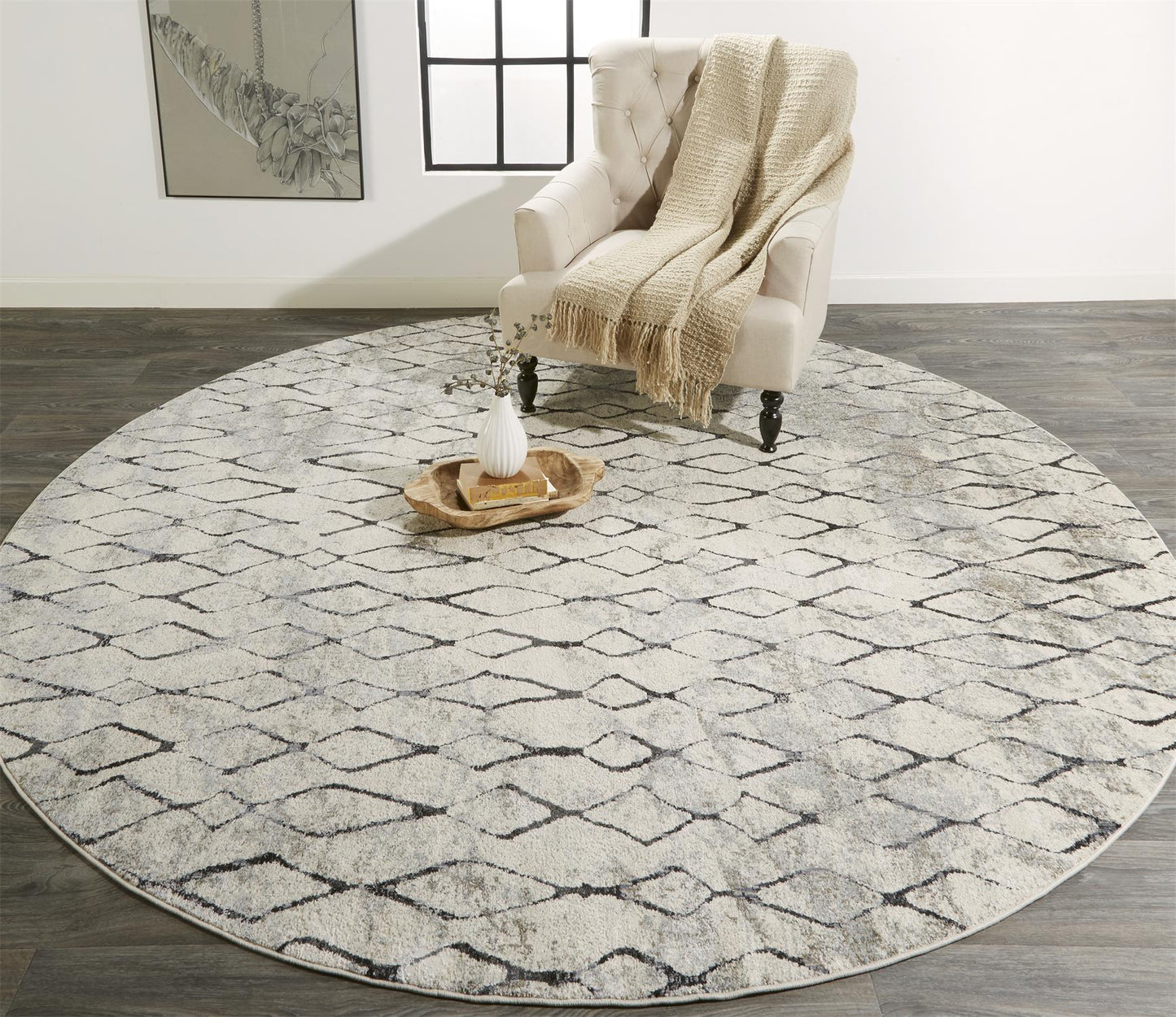 Kano 3872F Machine Made Synthetic Blend Indoor Area Rug by Feizy Rugs