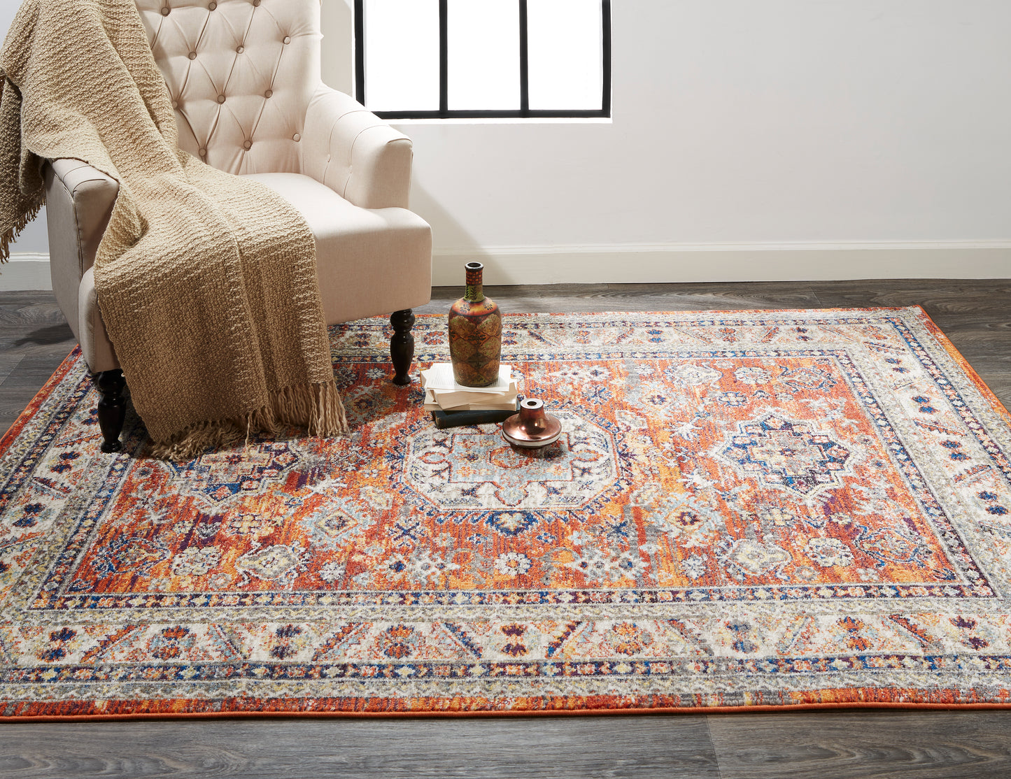 Bellini I3136 Machine Made Synthetic Blend Indoor Area Rug by Feizy Rugs