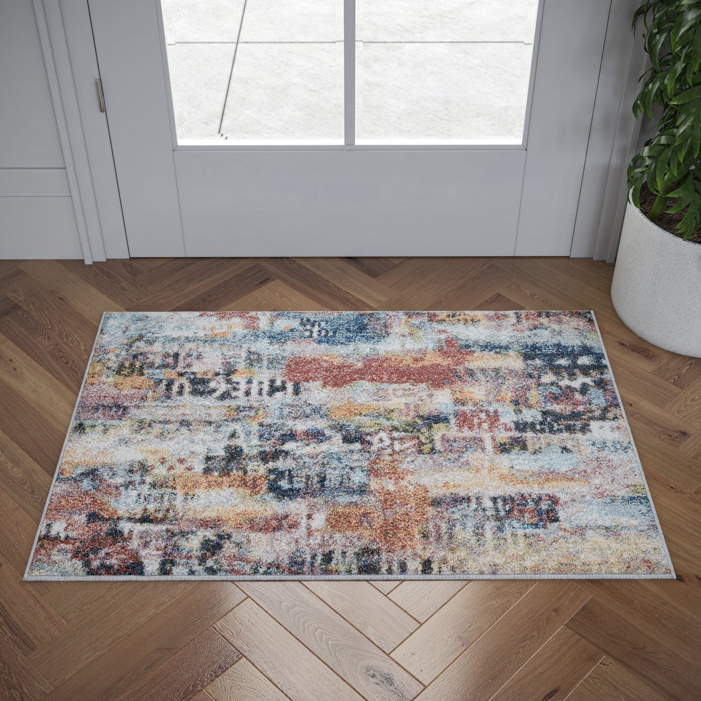 Reina-REI16 Cut Pile Synthetic Blend Indoor Area Rug by Tayse Rugs