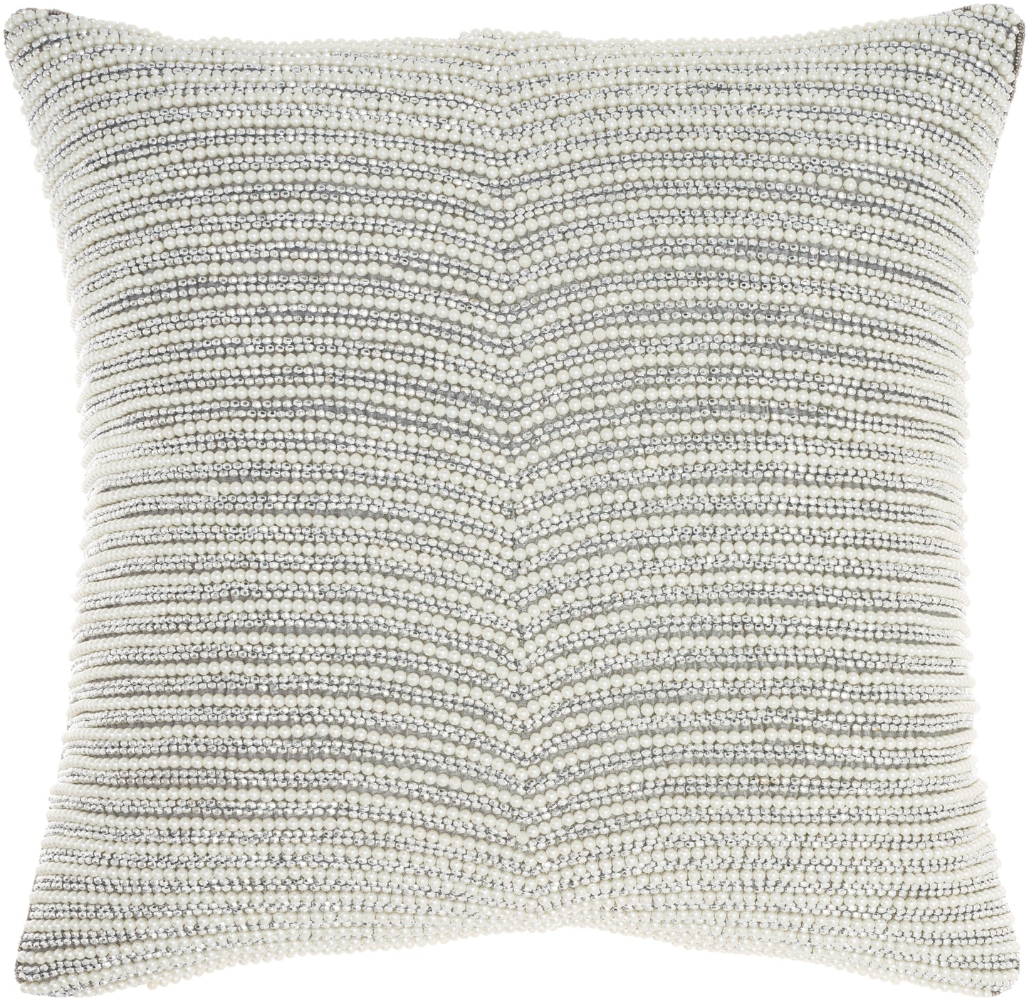 Luminescence Z2003 Synthetic Blend Sweetheart Stripes Throw Pillow From Mina Victory By Nourison Rugs