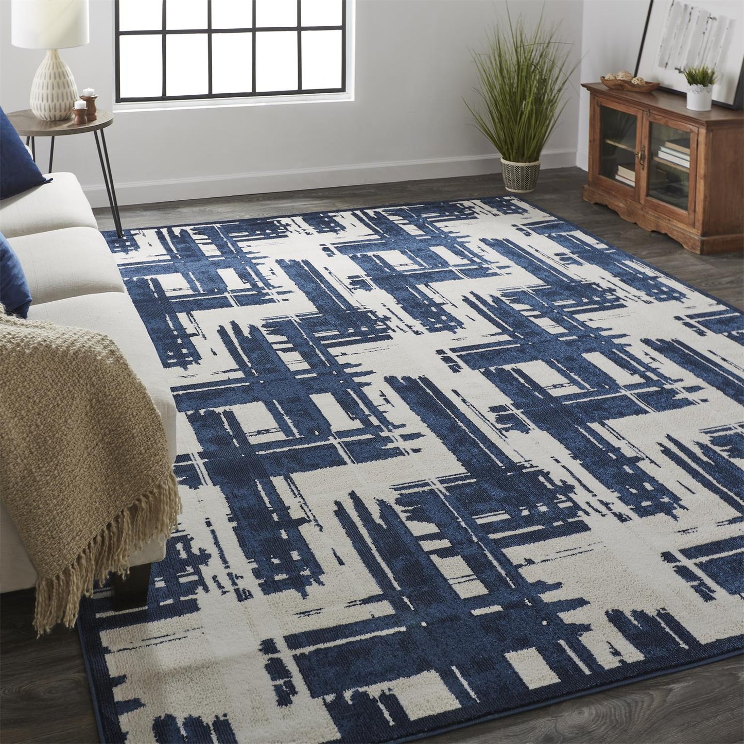 Remmy 3808F Machine Made Synthetic Blend Indoor Area Rug by Feizy Rugs