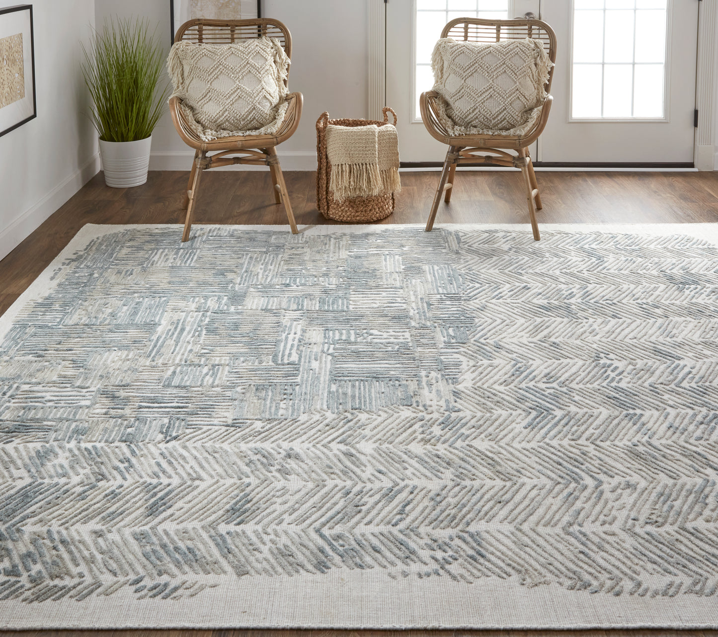 Elias 6891F Hand Woven Synthetic Blend Indoor Area Rug by Feizy Rugs