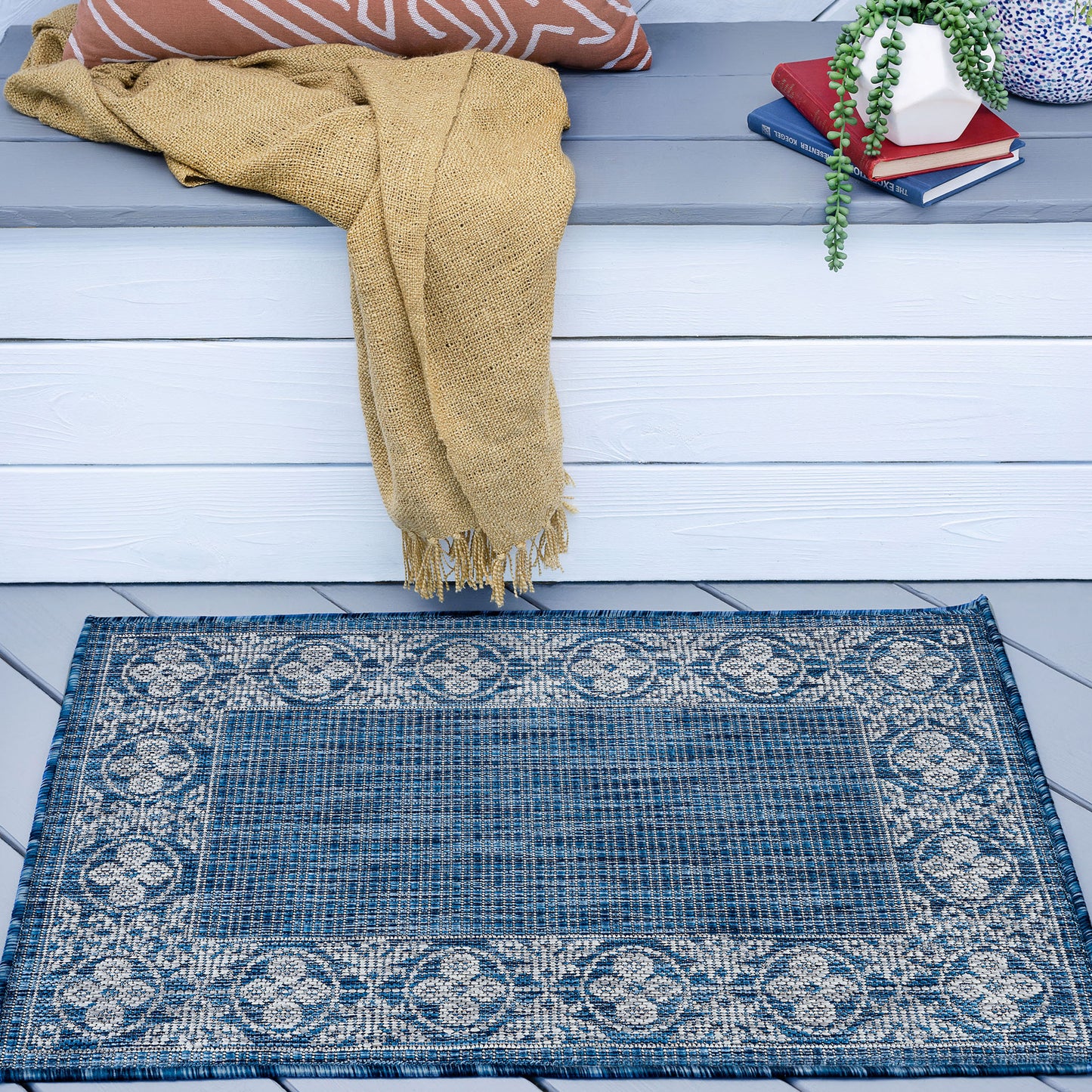 Veranda-VND18 Flat Weave Synthetic Blend Indoor/Outdoor Area Rug by Tayse Rugs