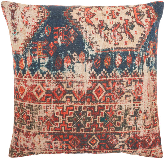 Nicole Curtis Pillow GT229 Cotton Persian Print Throw Pillow From Nicole Curtis By Nourison Rugs