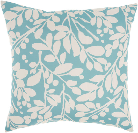 Nourison Rugs Waverly Waverly Pillows WP011 Leaf Storm Turquoise Throw Pillow