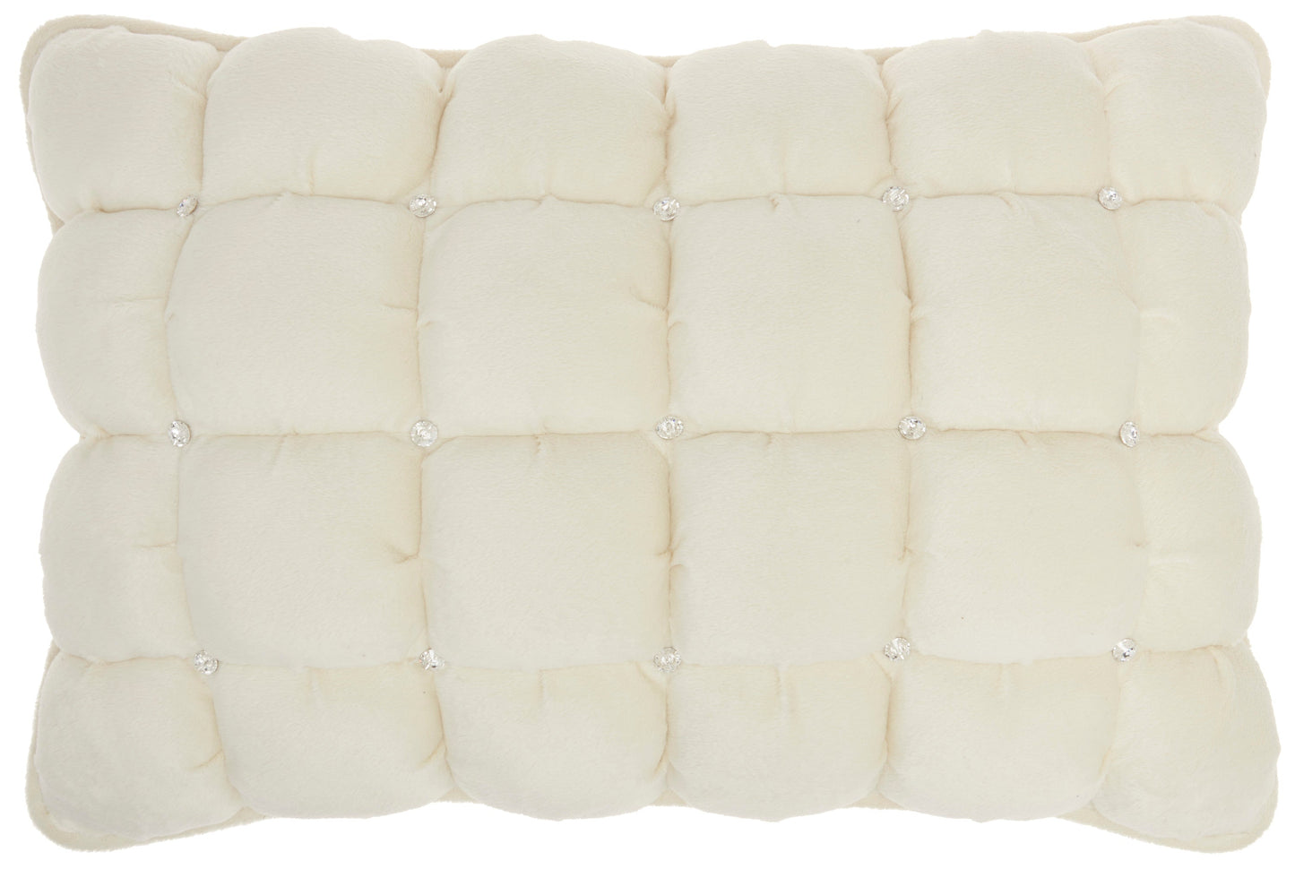 Sofia YS104 Synthetic Blend Quilted Swarovski Throw Pillow From Mina Victory By Nourison Rugs