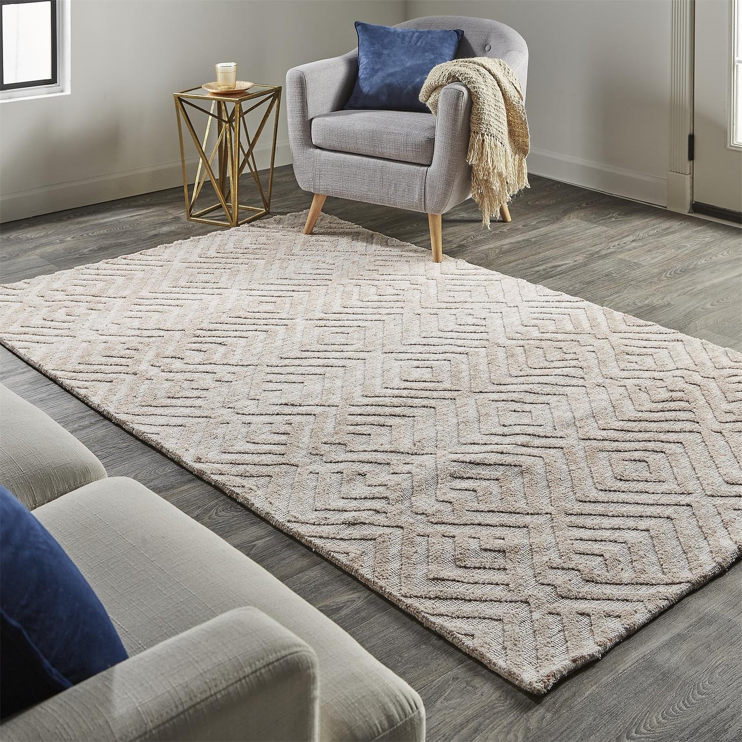 Colton 8792F Machine Made Synthetic Blend Indoor Area Rug by Feizy Rugs