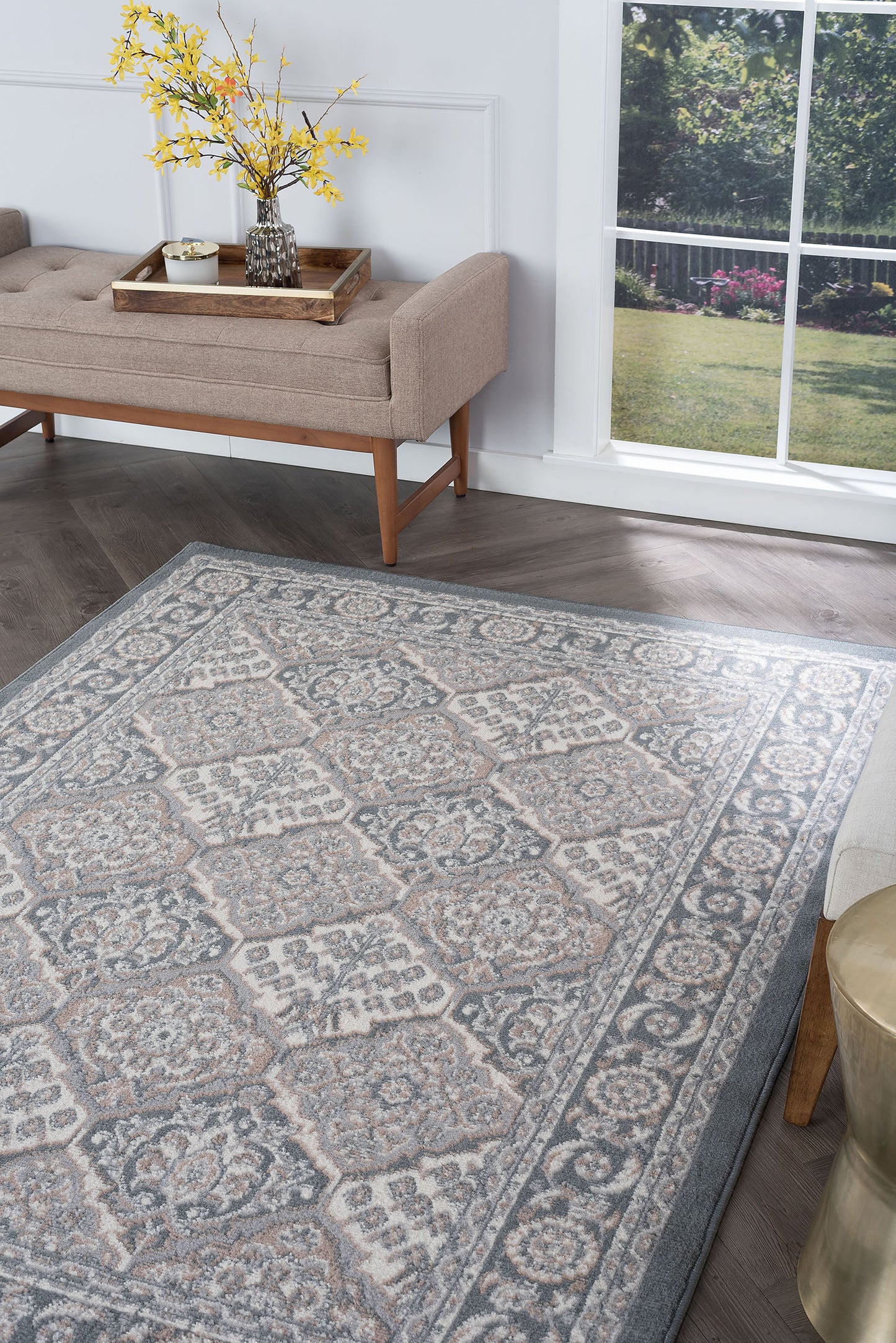 Hampton-HMP42 Cut Pile Synthetic Blend Indoor Area Rug by Tayse Rugs