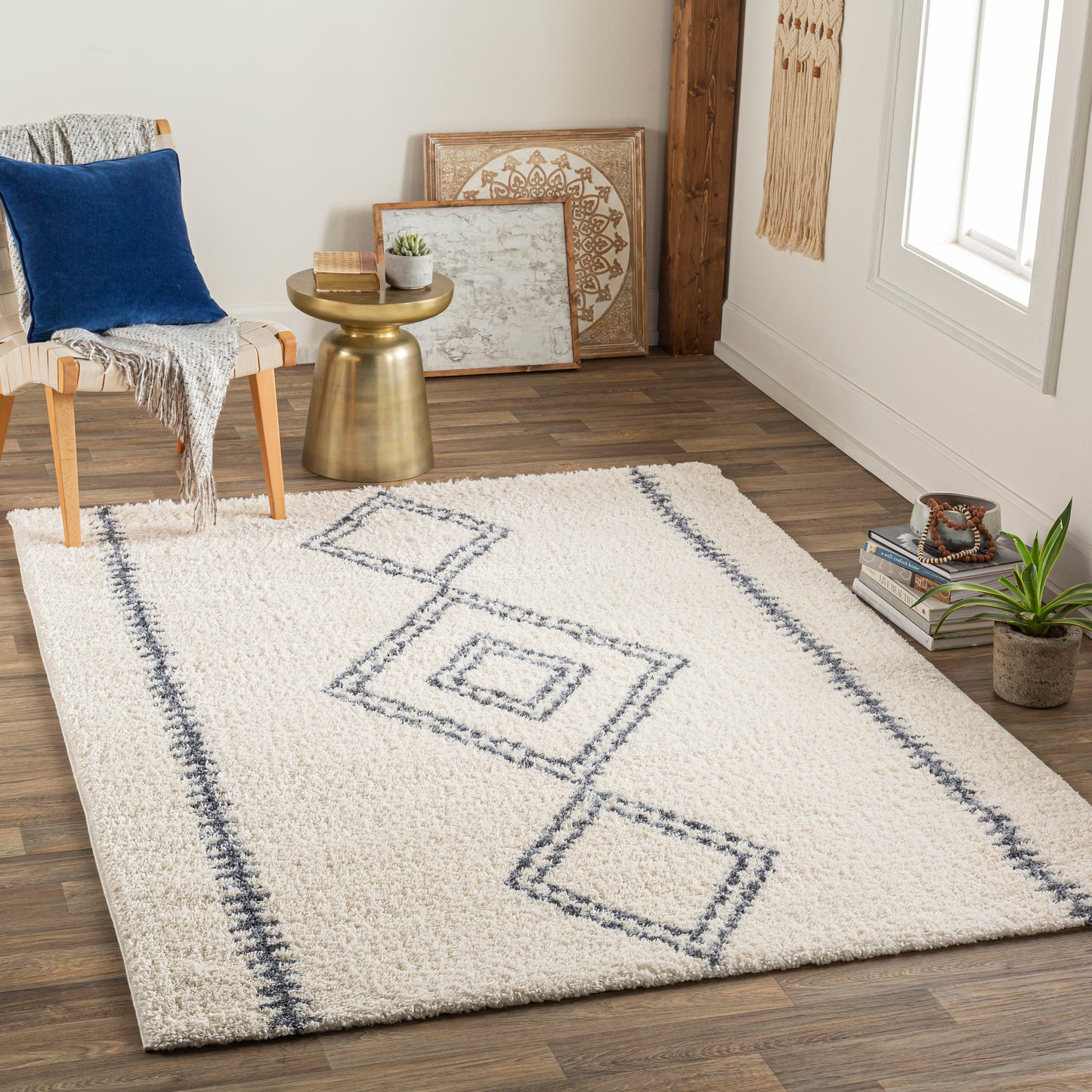 Puffy shag 30680 Machine Woven Synthetic Blend Indoor Area Rug by Surya Rugs
