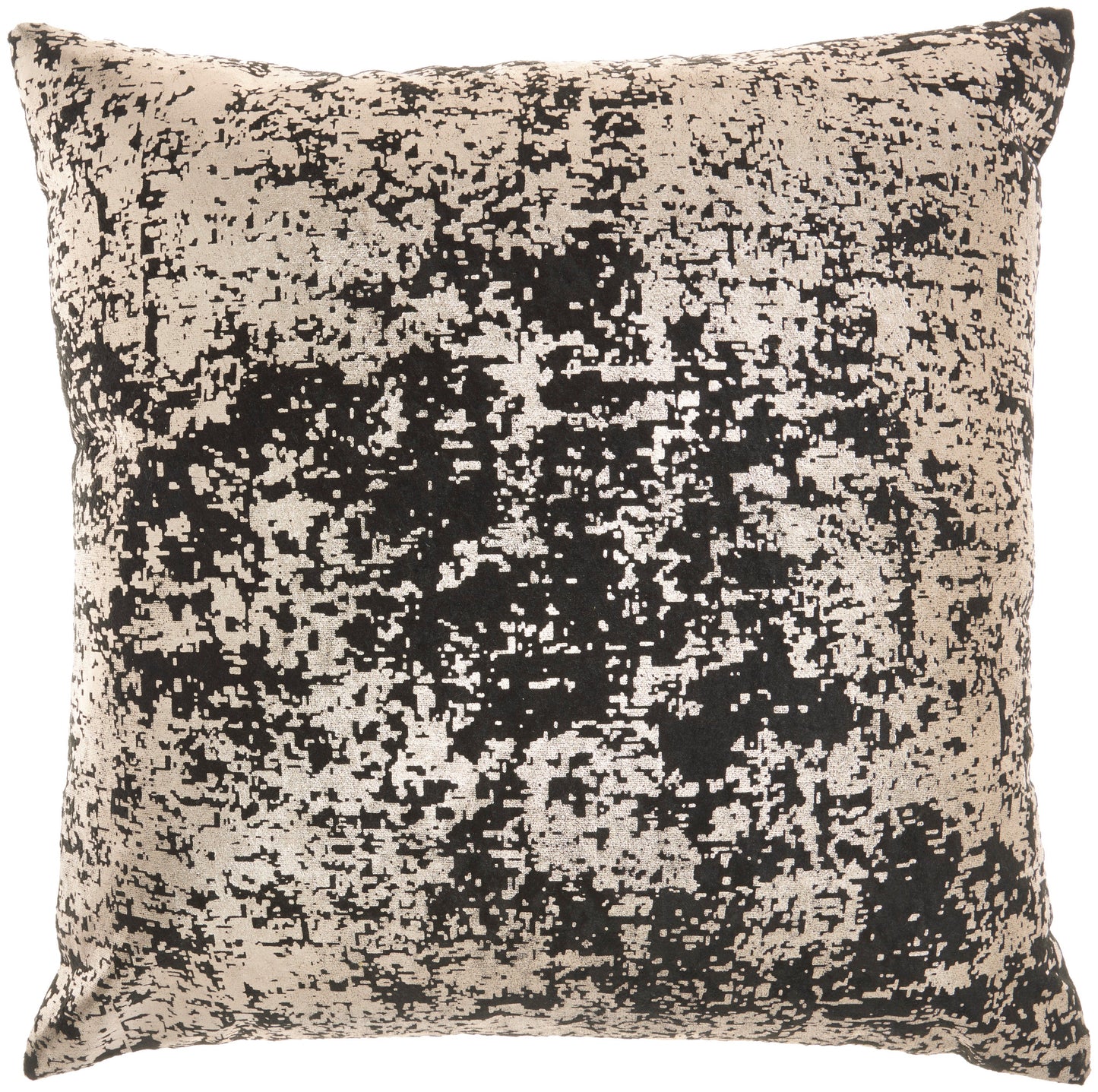 Luminescence DR502 Synthetic Blend Distressed Metallic Throw Pillow From Mina Victory By Nourison Rugs