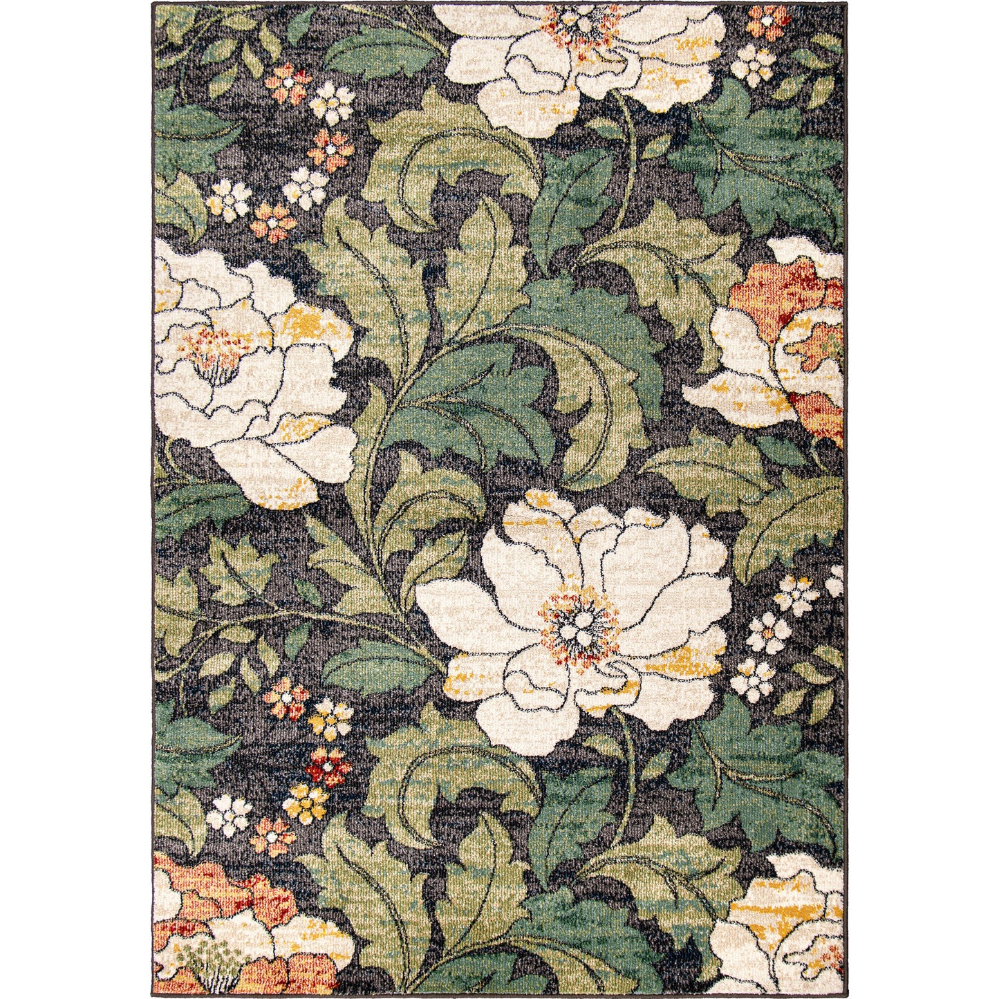 Orian Rugs Simply Southern Cottage Jefferson Floral ASC/JEFL Multi Onyx Area Rug