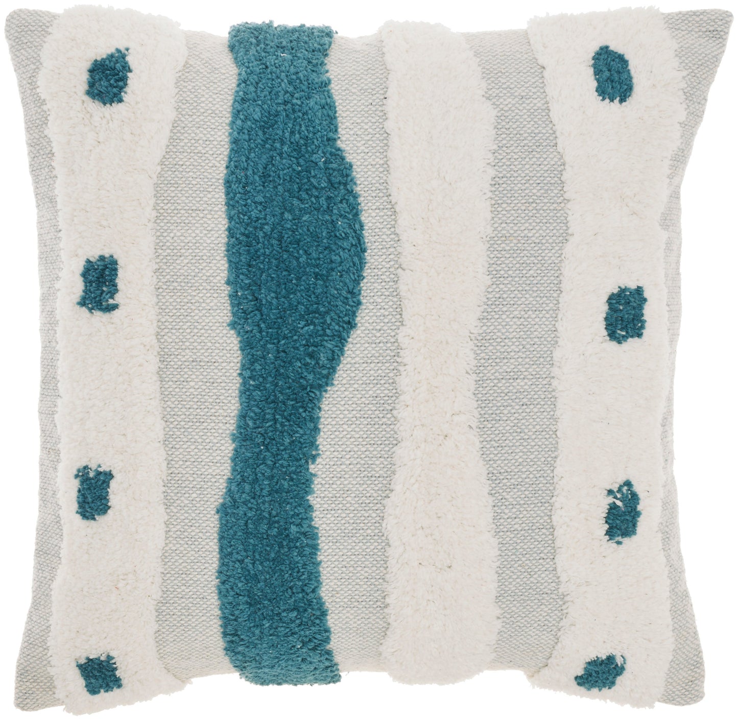 Life Styles CN980 Cotton Tufted Woven Waves Throw Pillow From Mina Victory By Nourison Rugs