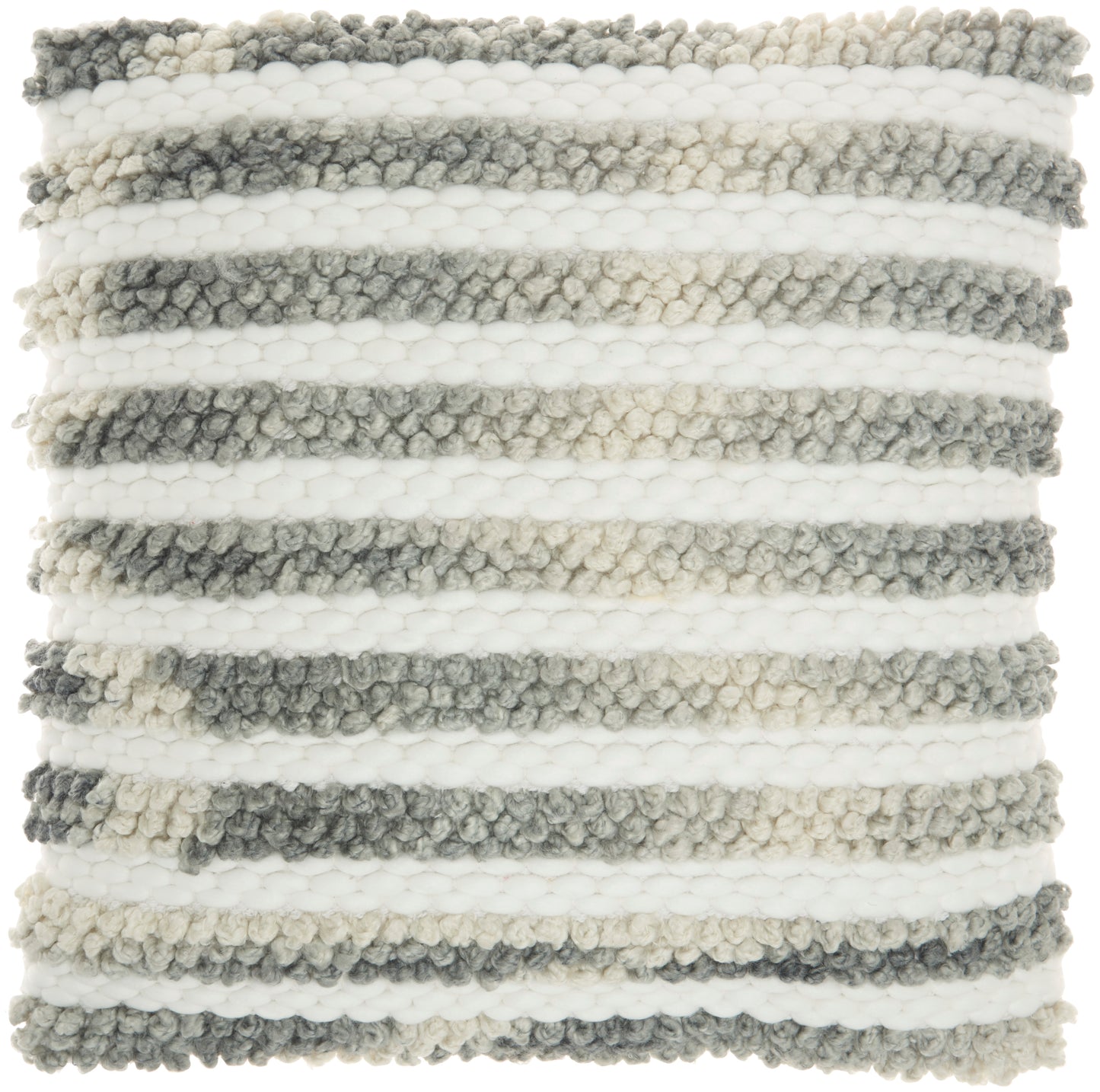 Life Styles DC308 Synthetic Blend Ombre Woven Stripes Throw Pillow From Mina Victory By Nourison Rugs