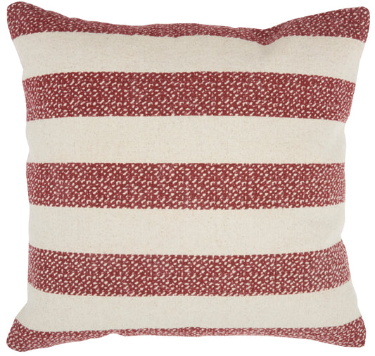 Life Styles DL508 Cotton Printed Stripes Throw Pillow From Mina Victory By Nourison Rugs