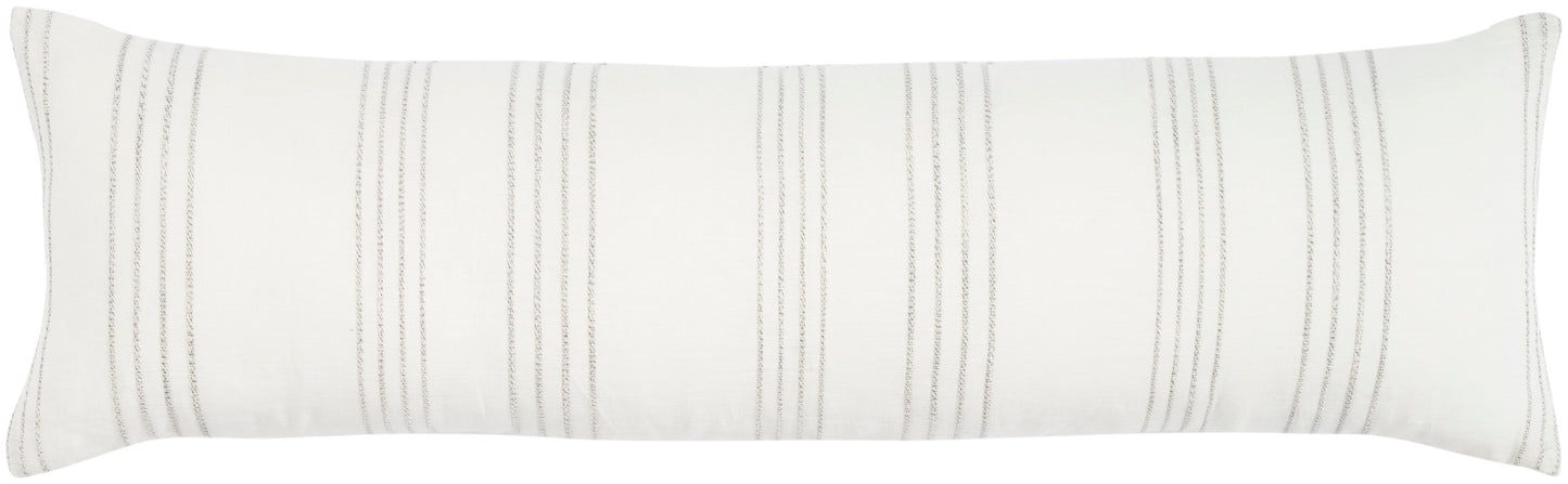 Life Styles VJ215 Cotton Cotton Linen Stripes Throw Pillow From Mina Victory By Nourison Rugs