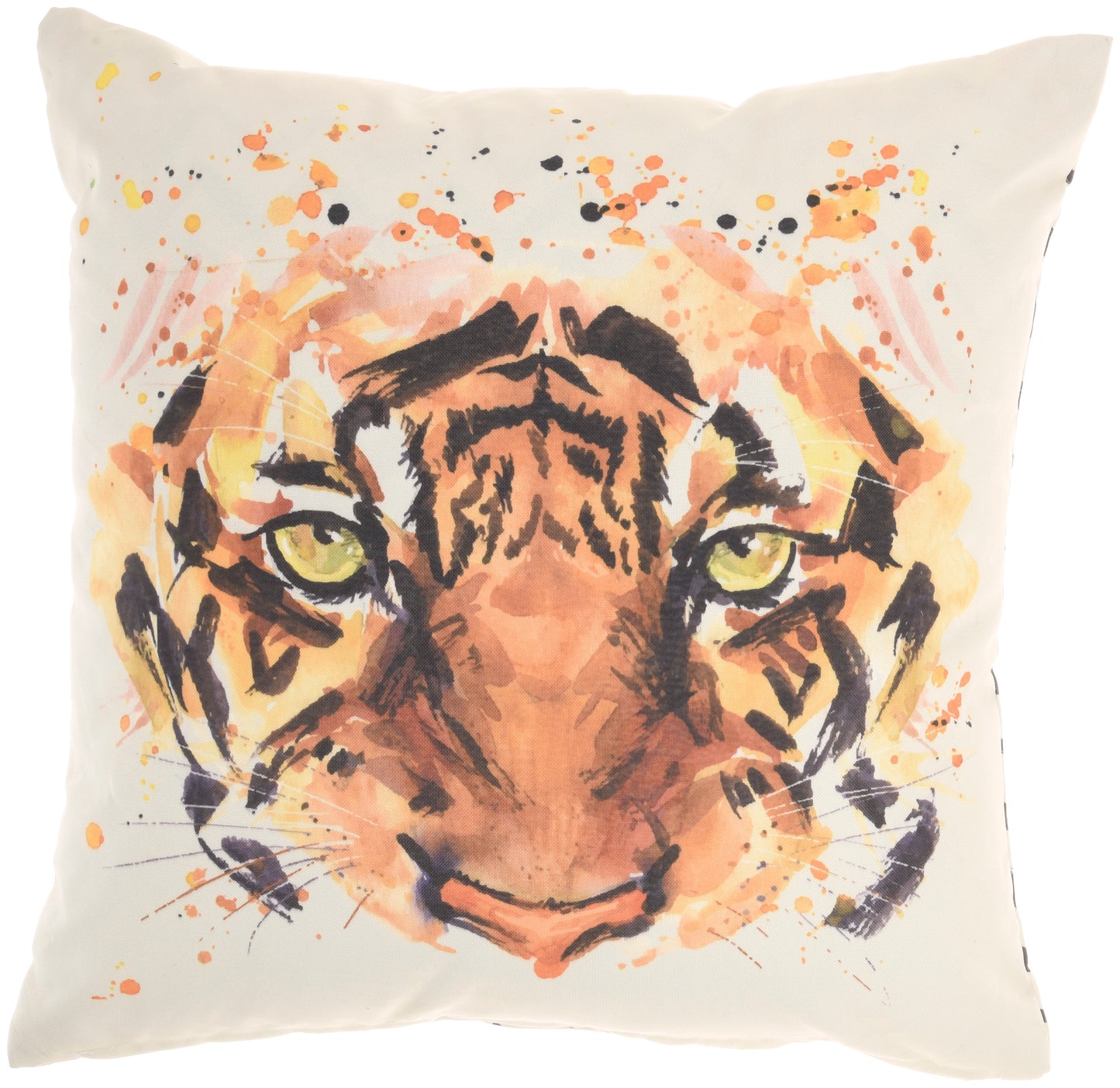 Outdoor Pillows GT122 Synthetic Blend Tiger & Chevron Throw Pillow From Mina Victory By Nourison Rugs