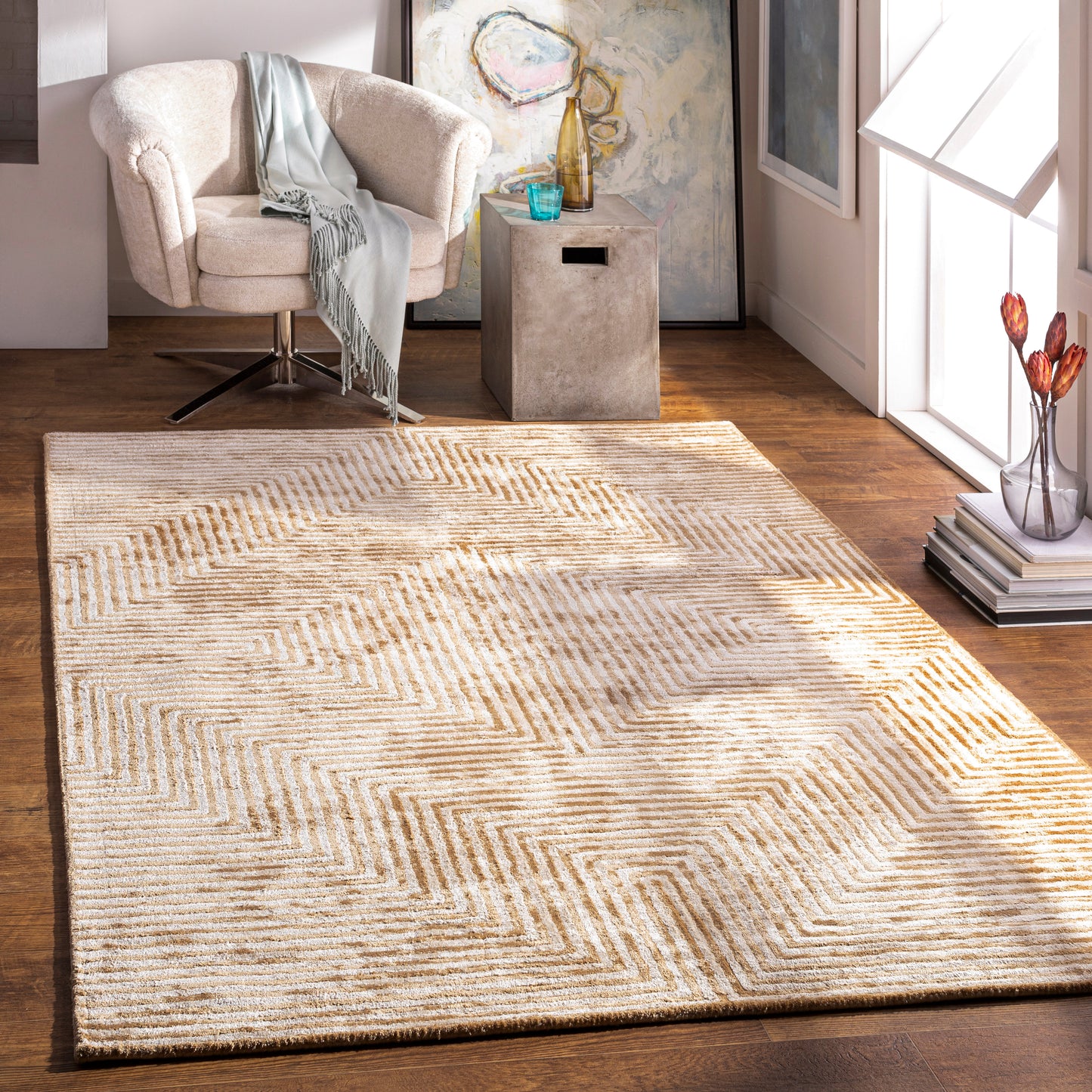 Quartz 12961 Hand Tufted Synthetic Blend Indoor Area Rug by Surya Rugs