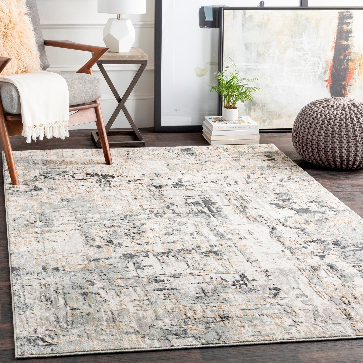 Quatro 23015 Machine Woven Synthetic Blend Indoor Area Rug by Surya Rugs