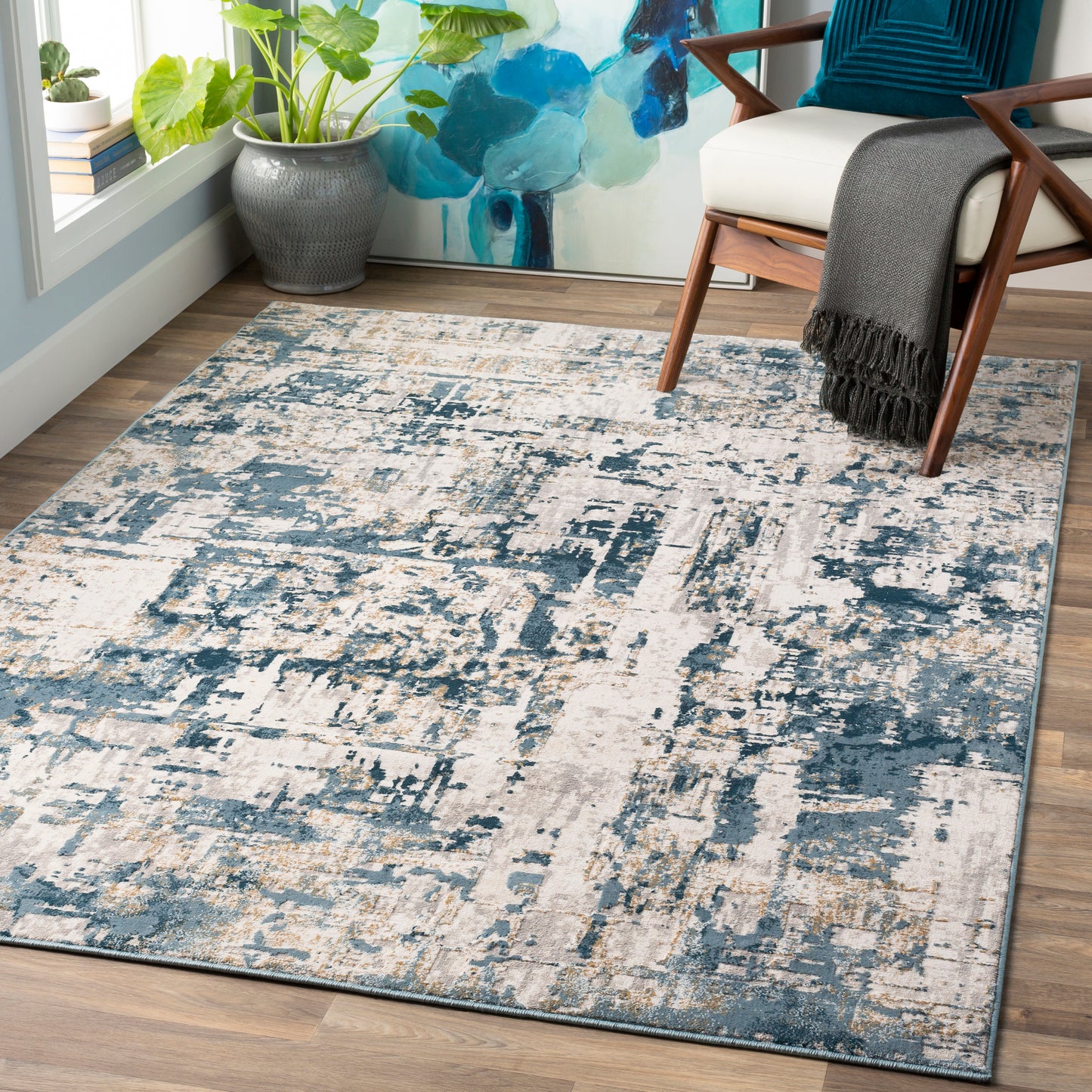 Quatro 23015 Machine Woven Synthetic Blend Indoor Area Rug by Surya Rugs