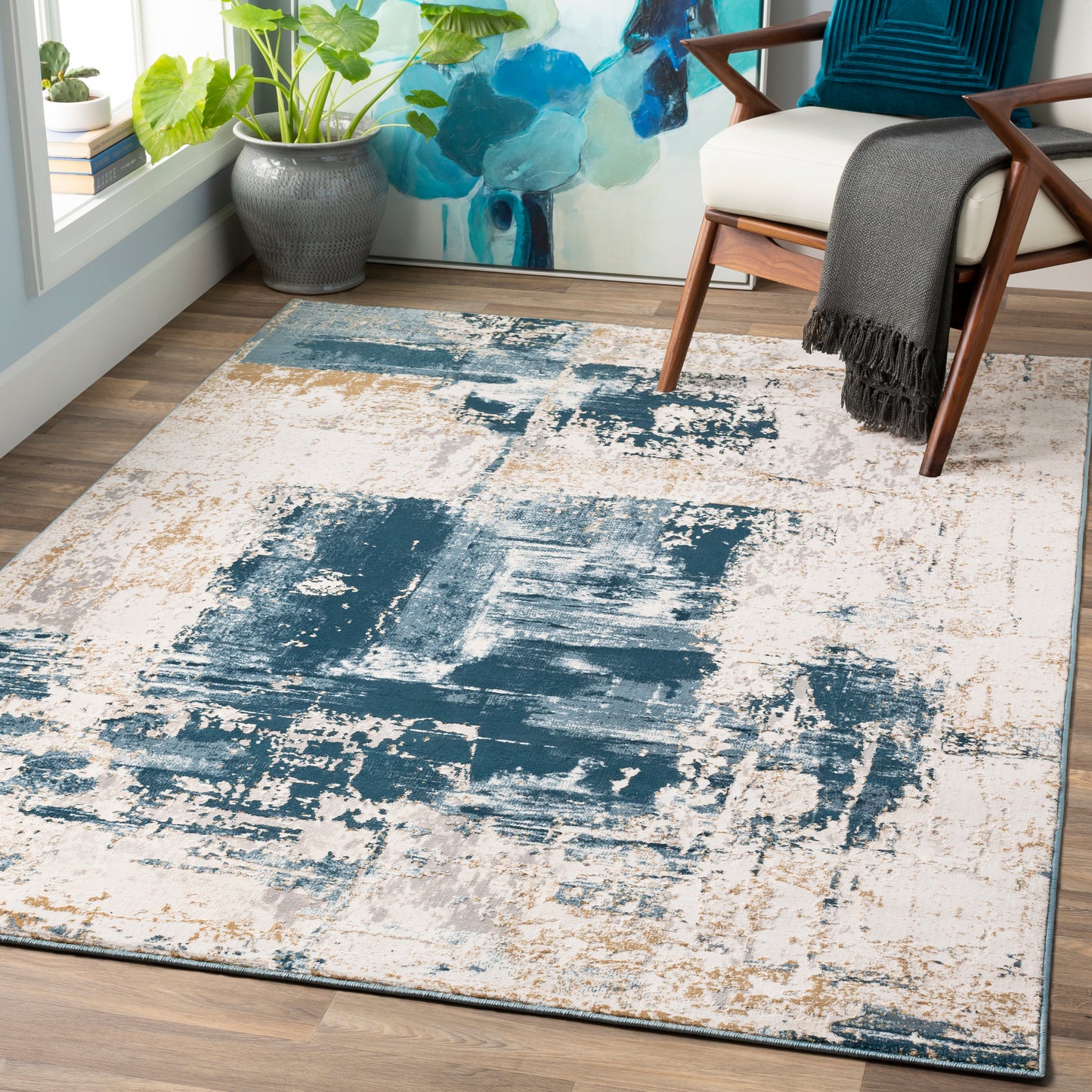 Quatro 23020 Machine Woven Synthetic Blend Indoor Area Rug by Surya Rugs