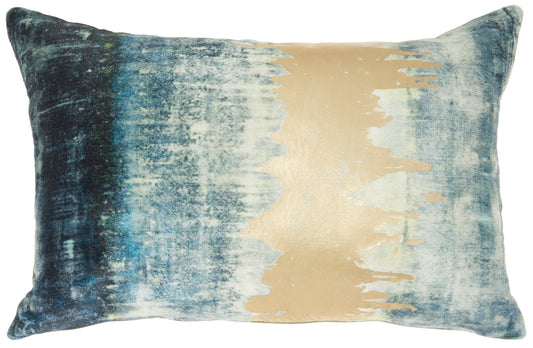 Sofia AC229 Cotton Metallic Ombre Strip Throw Pillow From Mina Victory By Nourison Rugs