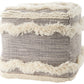 Life Styles SH016 Cotton Woven Chevron Pouf Pouf From Mina Victory By Nourison Rugs